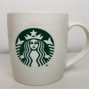 Starbucks 2020 Winter Mug White on White Swirl New Bone China 12fl oz‎